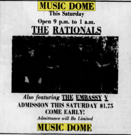 The Dome (The Music Dome) - Sep 19 1969 Ad